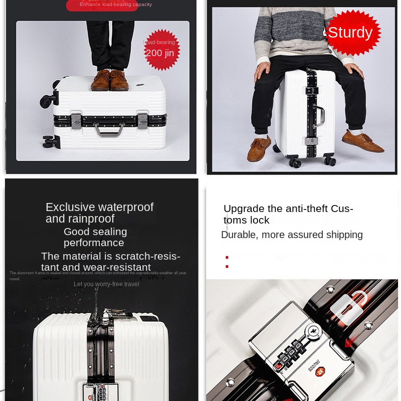 Koffers met aluminium frame vo - Spinner Wheel Rolling Suitcase 20 Inch recensie en prijs