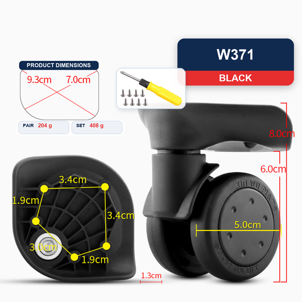 Vervangend bagagewiel voor Pau - Silent Replacement Luggage Wheels recensie en prijs